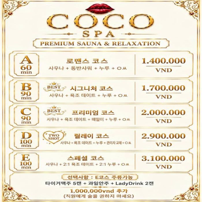 호치민 신규 오픈 COCO SPA｜2026 최신 가격·위치·코스·영업시간 총정리