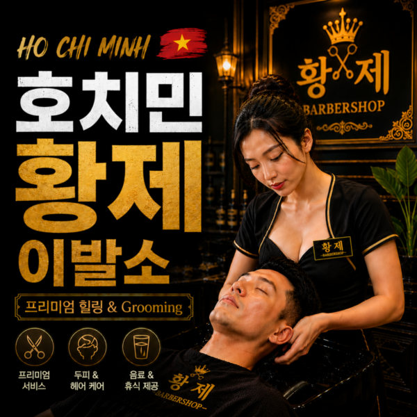 황제 이발소 vip 皇帝理发店 vip emperor barber shop vip, 호치민